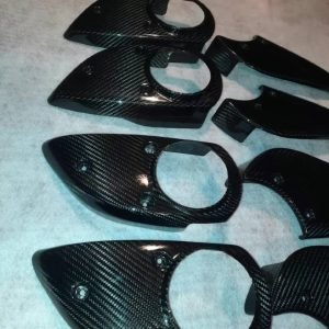 caches latéraux en plastique de couleur carbone, Abarth 500